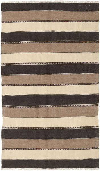 120X203 絨毯 オリエンタル キリム 茶色/ベージュ (ウール, ペルシャ/イラン) Carpetvista