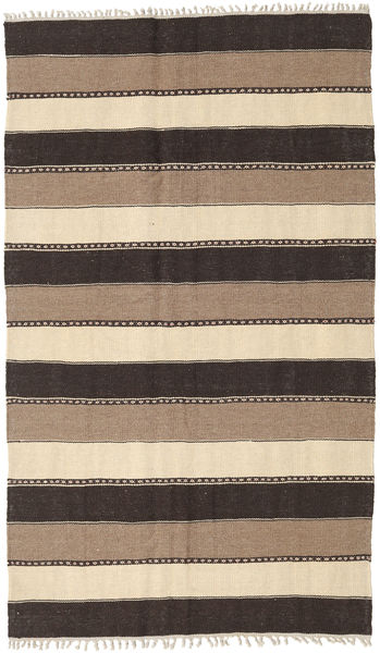 120X210 絨毯 オリエンタル キリム 茶色/ベージュ (ウール, ペルシャ/イラン) Carpetvista