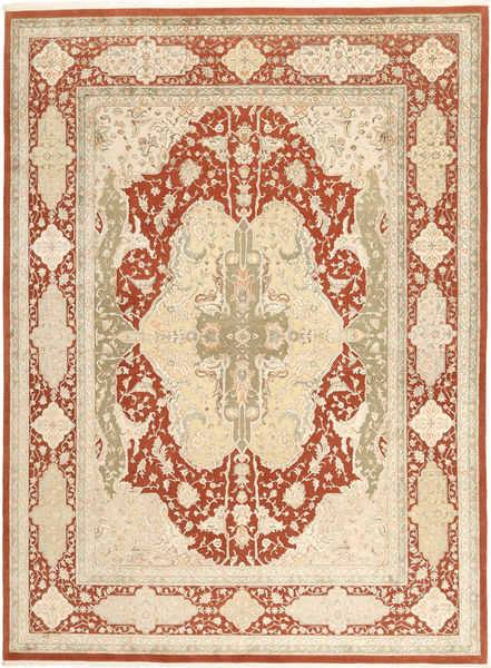 270X367 絨毯 オリエンタル タブリーズ Royal ベージュ/茶色 大きな (ウール, インド) Carpetvista