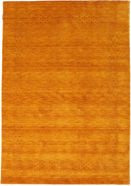  160X230 Einfarbig Loribaf Loom Fine Beta Teppich - Gold Wolle