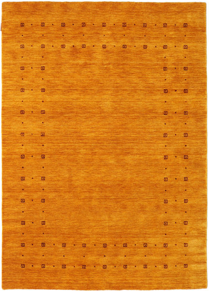  160X230 Plain (Single Colored) Loribaf Loom Fine Delta Rug - Gold Wool