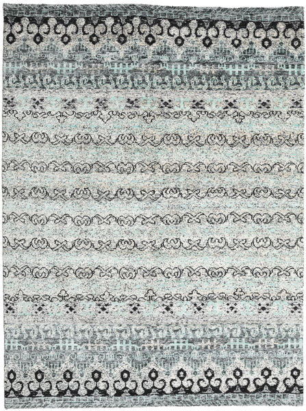 Quito 240X340 大 グレー シルクカーペット 絨毯