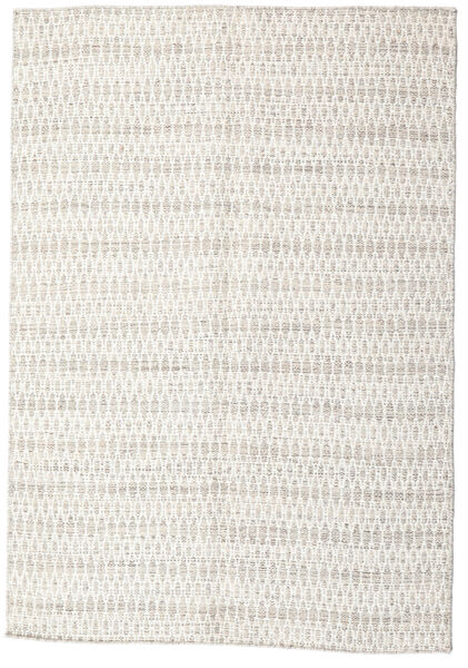 Kelim Long Stitch Teppich - Beige 140X200 Beige Wolle, Indien