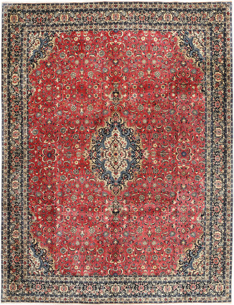  Bidjar With Silk Rug 297X385 Persian Wool Red/Brown Large