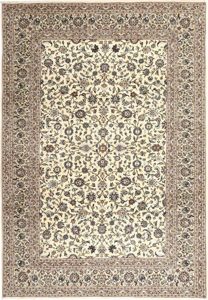 Keshan Vloerkleed 249X358 Beige/Oranje Wol, Perzië/Iran Carpetvista