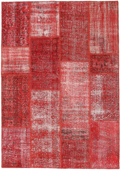  160X229 Patchwork Teppich Rot Türkei Carpetvista