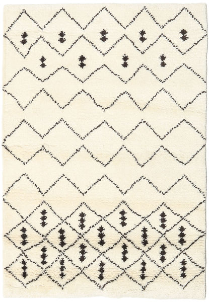 絨毯 Berber インド - オフホワイト/茶色 120X180 オフホワイト/茶色 (ウール, インド)