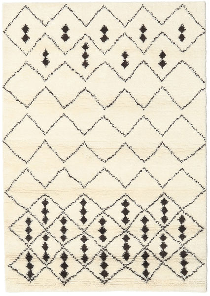 140X200 Berber Indo Rug - Off White/Brown Modern Off White/Brown (Wool, India)