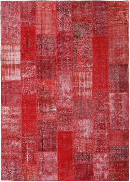  Patchwork Χαλι 253X357 Μαλλινο Κόκκινα Μεγάλο Carpetvista