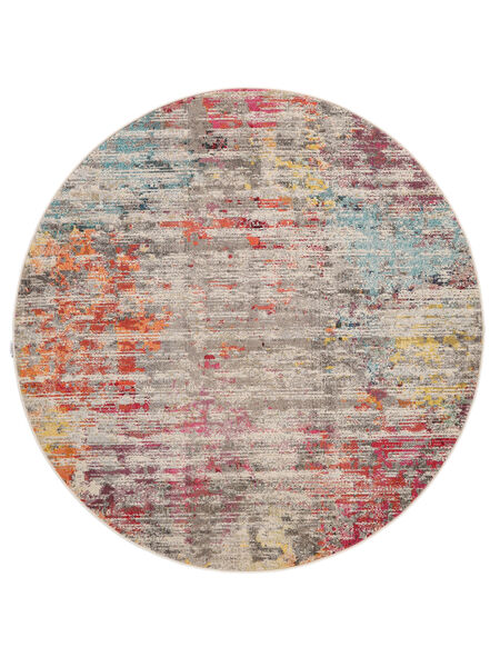 Monet Ø 200 Multicolor Abstract Round Rug