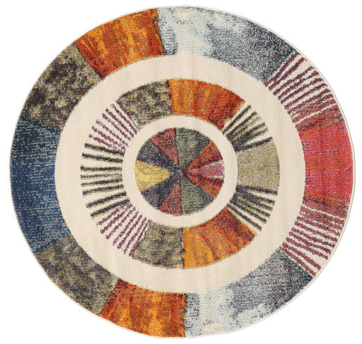 Going Round Ø 150 Small Multicolor Geometric Round Rug
