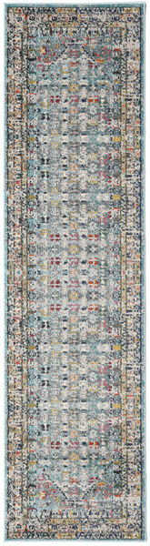 Chillon 80X300 Small Light Blue/Multicolor Runner Rug