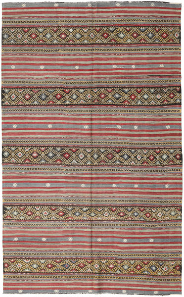  Kelim Vintage Turkisk 172X278 Vintage Ullmatta Brun/Röd Carpetvista
