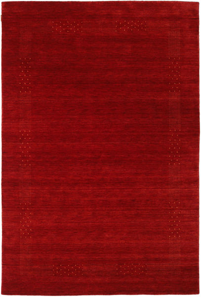  190X290 Enkeltfarvet Loribaf Loom Fine Beta Tæppe - Rød Uld