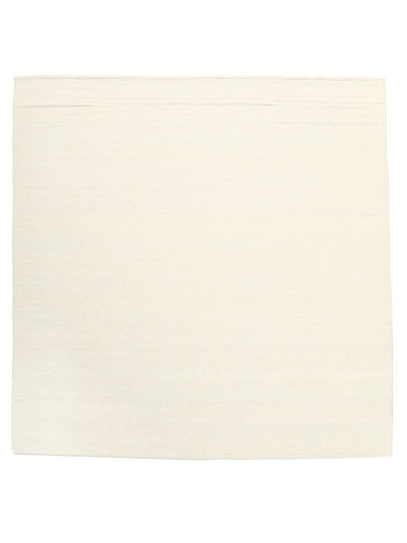 Vista 250X250 Large Off White Plain (Single Colored) Square Wool Rug