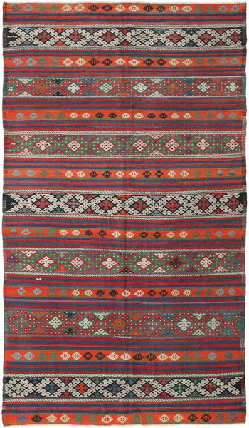 175X313 絨毯 オリエンタル キリム ヴィンテージ トルコ 赤/濃いグレー (ウール, トルコ)