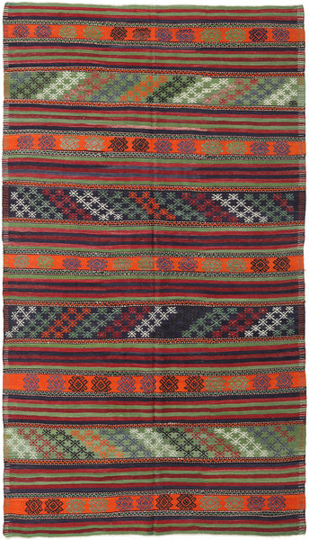 180X315 Tapete Kilim Turquia Oriental Vermelho/Verde (Lã, Turquia) Carpetvista