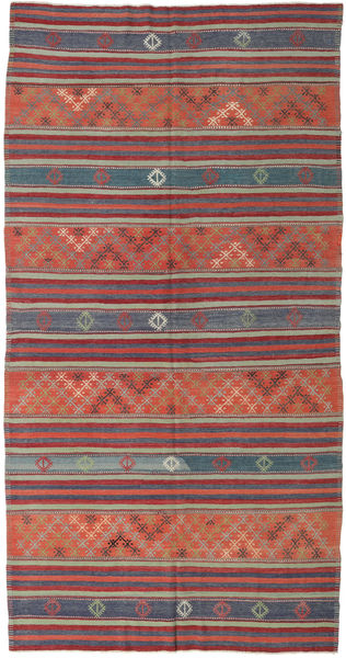 167X323 絨毯 オリエンタル キリム トルコ レッド/茶色 (ウール, トルコ) Carpetvista