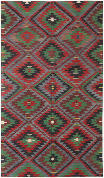 178X306 絨毯 キリム トルコ オリエンタル レッド/グリーン (ウール, トルコ) Carpetvista