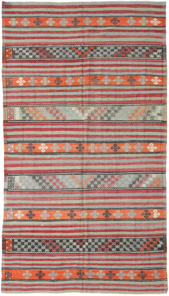 絨毯 オリエンタル キリム トルコ 180X325 レッド/ダークグレー (ウール, トルコ)