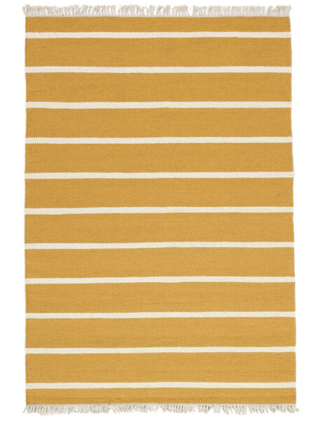  Wool Rug 140X200 Dorri Stripe Mustard Yellow/Yellow Small