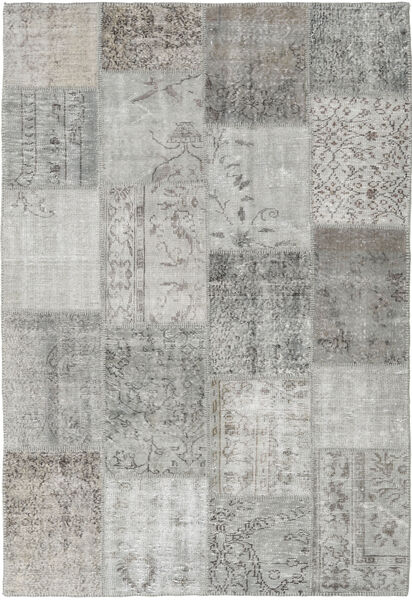157X231 Patchwork Teppich Moderner Grau/Dunkelgrau (Wolle, Türkei) Carpetvista