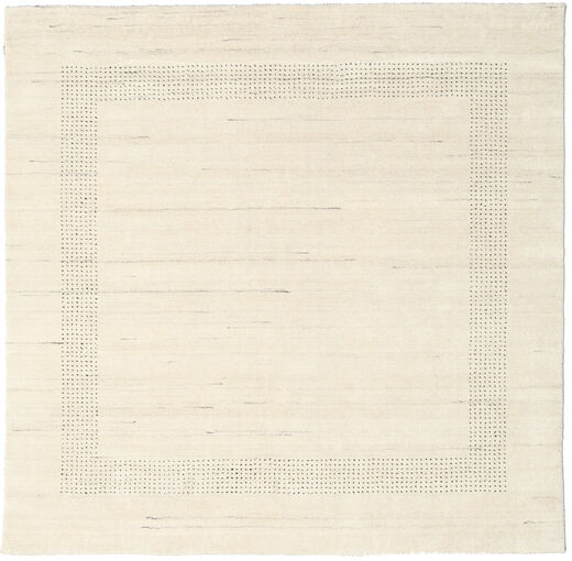  ウール 絨毯 200X200 Handloom Gabba ナチュラルホワイト 正方形 ラグ