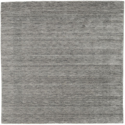 Handloom Gabba 200X200 Grey Plain (Single Colored) Square Wool Rug