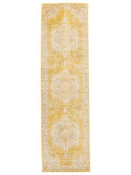 Nadia 80X300 Small Yellow Medallion Runner Rug