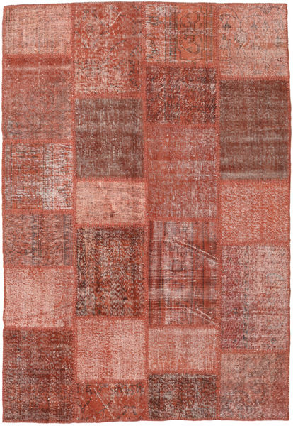  158X230 Patchwork Teppich Rot/Orange Türkei Carpetvista
