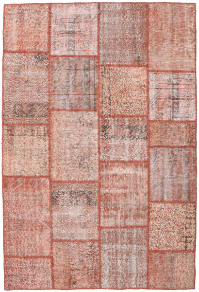 Patchwork Rug 156X233 Orange/Red Wool, Turkey Carpetvista