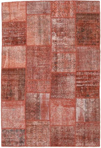 158X234 Tapis Patchwork Moderne Rouge/Marron (Laine, Turquie) Carpetvista