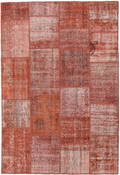 158X233 Patchwork Teppich Moderner Rot (Wolle, Türkei) Carpetvista