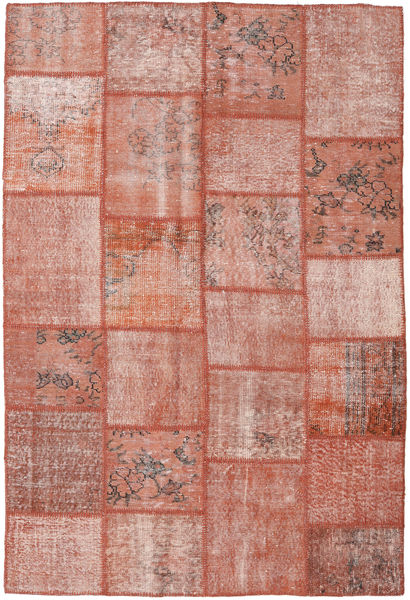 157X234 Patchwork Teppich Moderner Orange/Rot (Wolle, Türkei) Carpetvista