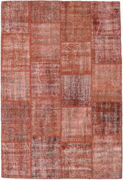 157X231 Patchwork Teppich Moderner Rot (Wolle, Türkei) Carpetvista