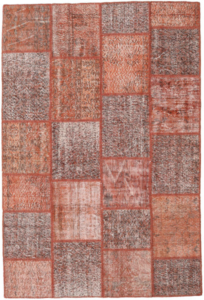 158X235 Patchwork Teppich Moderner Rot/Braun (Wolle, Türkei) Carpetvista