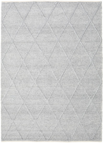 Svea 160X230 Silver Grey/Light Grey Plain (Single Colored) Wool Rug