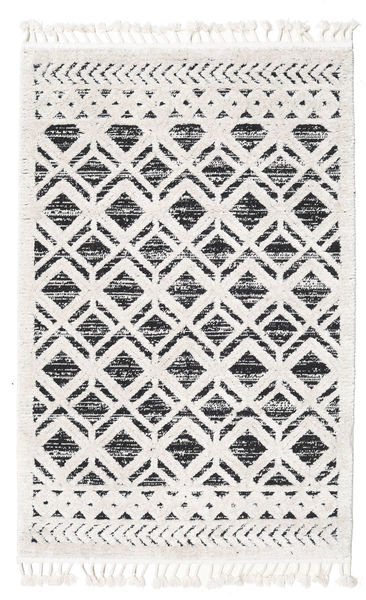 Royal 120X180 小 ブラック/クリームホワイト 幾何学模様 絨毯