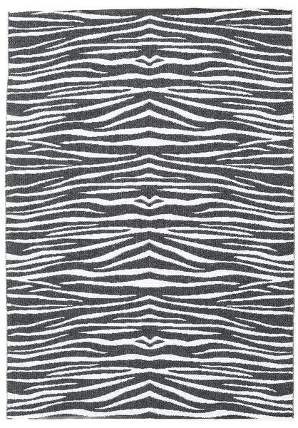 Zebra Tapete Para Interior/Exterior Lavável 150X210 Pequeno Preto Animal De Plástico