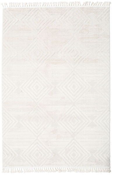  240X340 単色 大 Taj 絨毯 - クリームホワイト