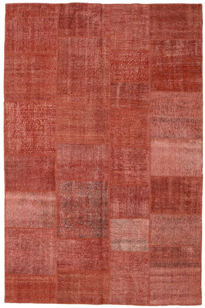 196X304 Tapis Patchwork Moderne Rouge (Laine, Turquie) Carpetvista