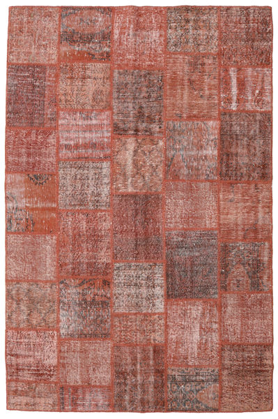 Tapete Patchwork 198X301 Vermelho (Lã, Turquia)
