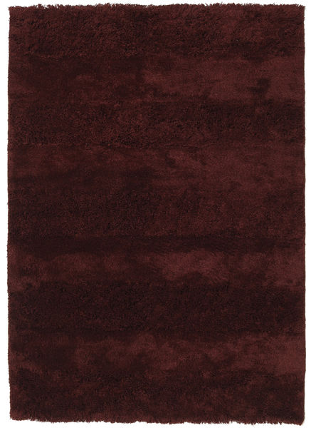  170X240 Shaggy Rug New York - Burgundy Red Wool