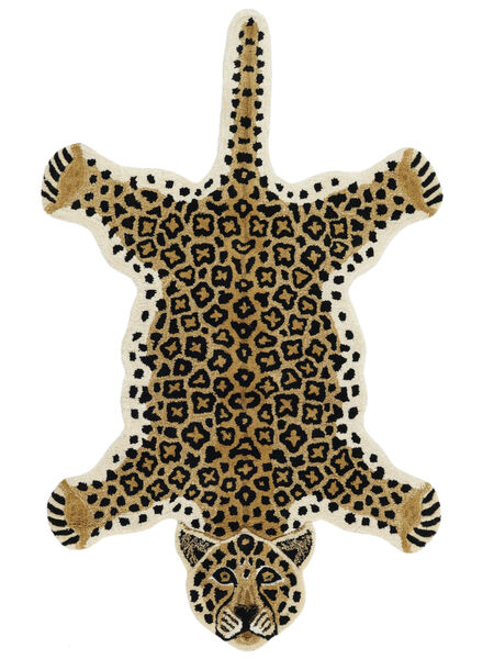 Leopard Χαλι Παιδιά 100X160 Μικρό Μπεζ Ζώα Χαλι Μαλλινο 
