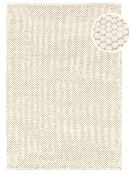  160X230 Big Drop Teppich - Naturweiß Wolle