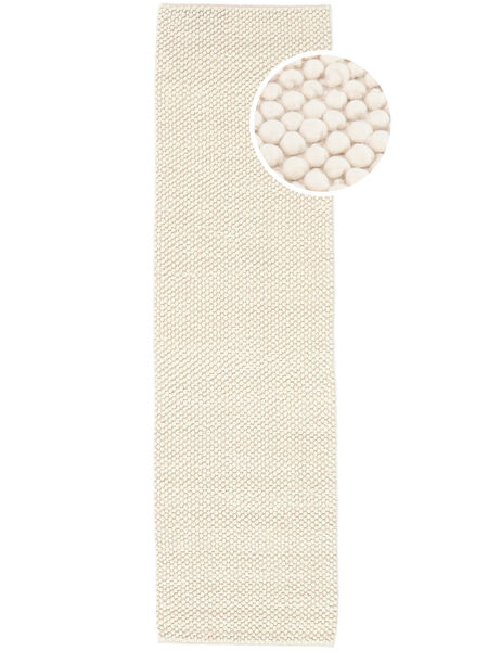 Big Drop 80X290 Small Off White Runner Wool Rug