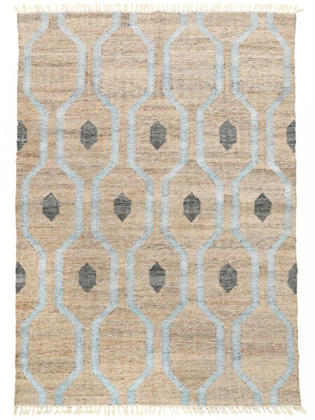 Cosmou インドア/アウトドア用ラグ 洗える 170X240 ライトブルー 幾何学模様 絨毯