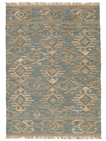  インドア/アウトドア用ラグ 200X300 Kalahari Jute 絨毯 - ベージュ/ブルー