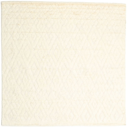 Soho Soft 250X250 Large Cream White Plain (Single Colored) Square Wool Rug
