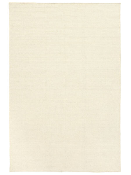 Kelim Loom 160X230 Natural White Plain (Single Colored) Wool Rug 